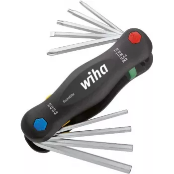 Kišeninis įrankis Wiha PocketStar 12 cm stiklo pluošto daugiafunkcis įrankis, kompaktiškas nešiojamas rankinis įrankis