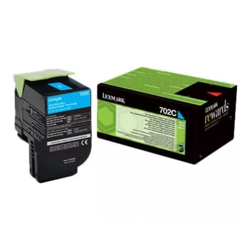 Lexmark 702C R tonerio kasetė 1 vnt. Originali Žydra