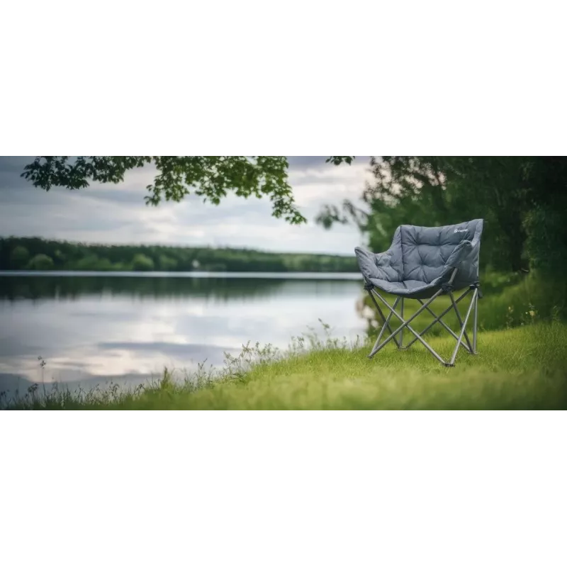 Kempingo kėdė Outwell 470474 — 4 kojų sulankstoma kėdė, maksimali apkrova 150 kg, juoda/pilka