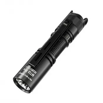 Rankinis žibintuvėlis Nitecore MT1A Pro — LED 50 lm, USB įkraunamas, 1100 mAh, aliuminis, atsparus vandeniui, atsparus smūgiams, juodas