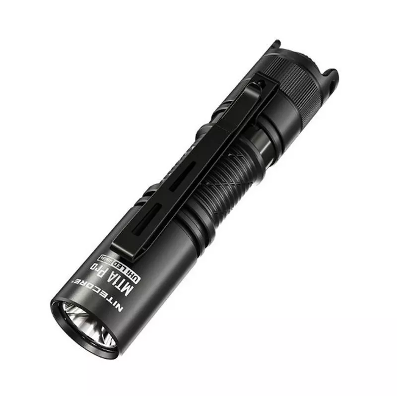 Rankinis žibintuvėlis Nitecore MT1A Pro — LED 50 lm, USB įkraunamas, 1100 mAh, aliuminis, atsparus vandeniui, atsparus smūgiams, juodas