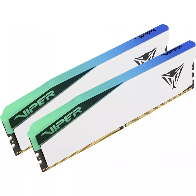 DIMM 48 GB DDR5-6000 (2x 24 GB) dviejų kanalų rinkinys, atmintis balta, PVER548G60C42KW, Viper Elite 5 RGB, INTEL XMP, AMD EXPO