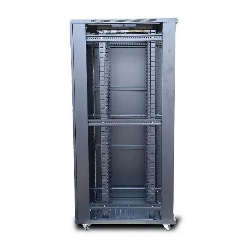 Laisvai stovintis stovas Extralink 42U 800x800 STOVIMA RACK SPINTA JUODA 1400 kg talpa