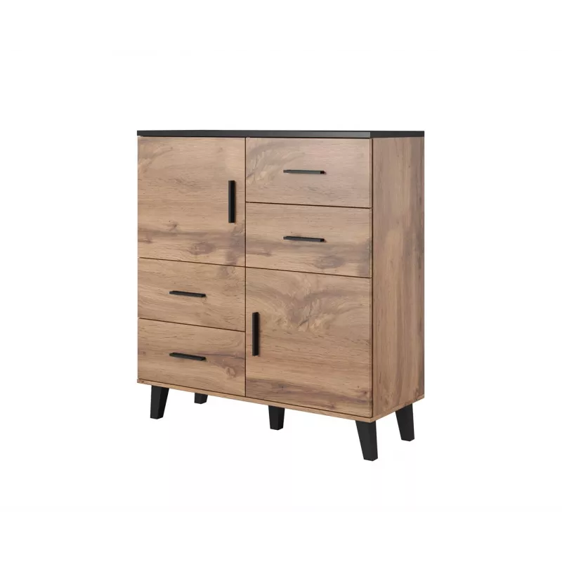 Cama svetainės komplektas LOTTA 2 (bufetas 150 2D3DR + bufetas 110 2D4DR + vitrina 120 + kavos staliukas 110)