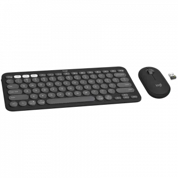 Logitech Pebble 2 Combo klaviatūra su pele RF belaidė + Bluetooth QWERTY danų - suomių - norvegų - švedų grafitas (920-012257)