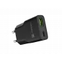 Maitinimo adapteris NATEC Ribera NUC-2377 — 1×USB-A, 1×USB-C, 3 A išvestis
