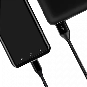 LogiLink - USB laidas - USB-C (V) prie USB (V) - USB 2.0 - 5 V - 3 A - 30 cm - Juoda