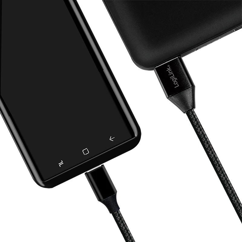 LogiLink - USB laidas - USB-C (V) prie USB (V) - USB 2.0 - 5 V - 3 A - 30 cm - Juoda