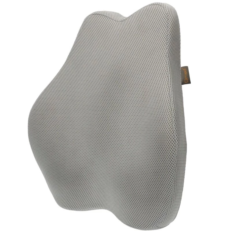 Juosmens atramos pagalvėlė MDH DRQE3S0BBXUXP — ergonominė atminties putų, 450×410×105 mm, tankis 55 kg/m³, pilka, su maišeliu