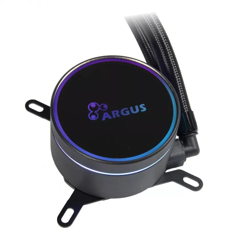 Viskas viename skysčio aušintuvas Inter-Tech LC-120 RGB 12 cm Juoda