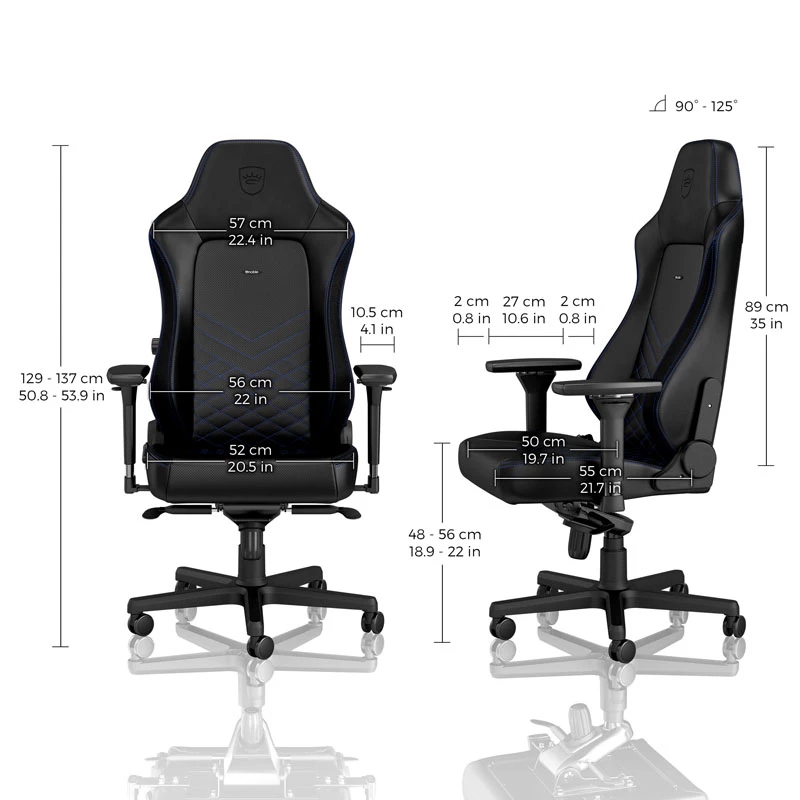 noblechairs HERO žaidimų kėdė - Juoda/Mėlyna