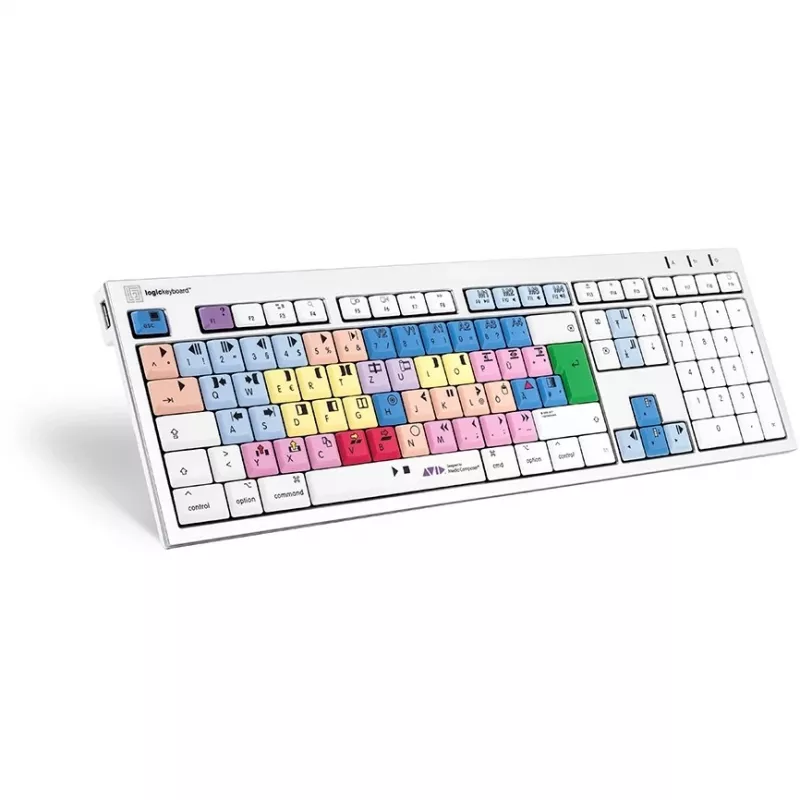 Logickeyboard LKB-MCOM4-CWMU-DE klaviatūra biurui USB QWERTZ vokiečių daugiaspalvė
