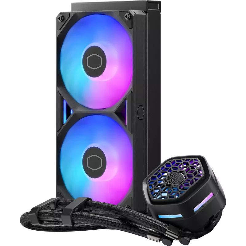 Skystas CPU aušintuvas Cooler Master MasterLiquid 240 Atmos II — 240mm radiatorius, VRM ventiliatorius, RGB