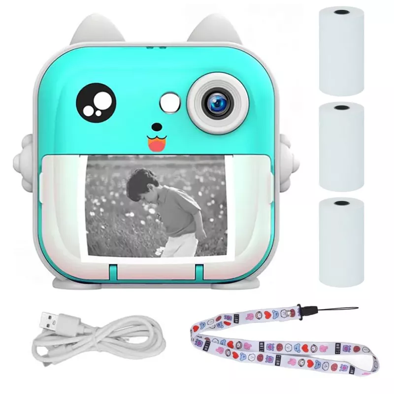 Mini terminis spausdintuvas Extralink EPP-004 Bluetooth USB-C 1000 mAh nešiojamas kvitų ir etikečių spausdintuvas