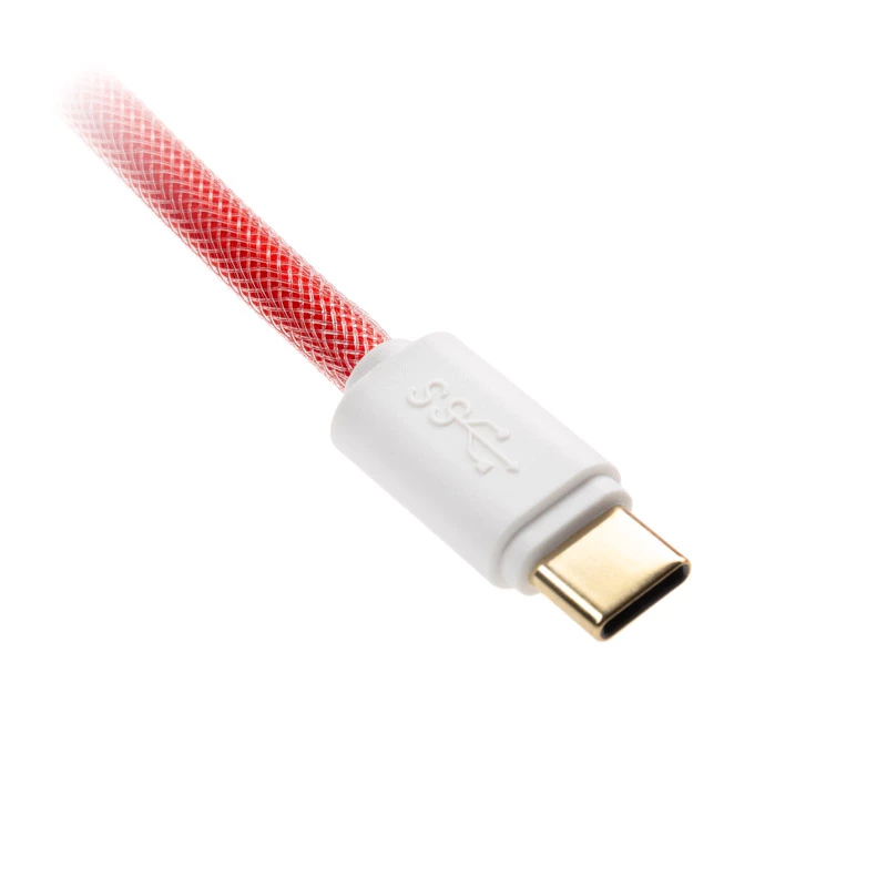 Ducky Premicord USB laidas 1,8 m USB A USB C Rožinis