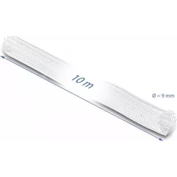 Pintas apvalkalas DeLOCK 20812 10 m x 9 mm baltas