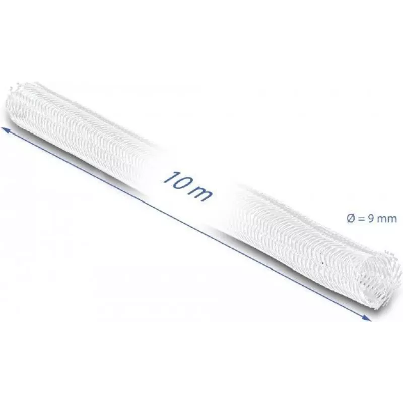Pintas apvalkalas DeLOCK 20812 10 m x 9 mm baltas