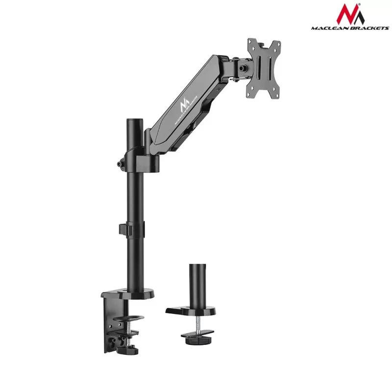 Stalinis monitoriaus laikiklis MACLEAN MC-775 32 colių (81,3 cm) ekranams, VESA 75x75–100x100, iki 8 kg, pilkas