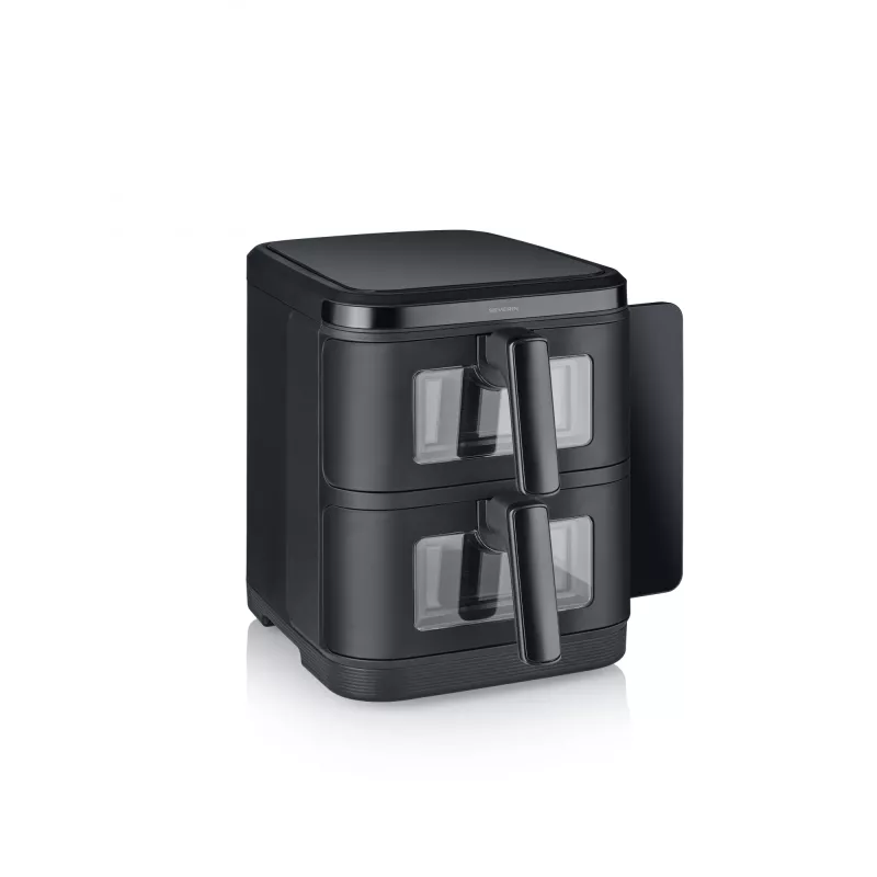Fritiūrė SEVERIN FR 2468 S-Fry Duo Stack 2-in-1 kepimo talpa, dviejų krepšelių dizainas