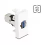 „Keystone“ modulis DELOCK 90910 — plokščia USB A jungtis, balta, 45×22,5×42,6 mm