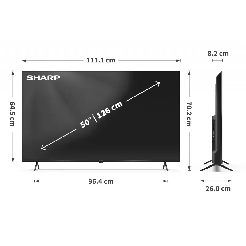 Išmanusis televizorius Sharp 50HL4265E 50 Google TV UHD