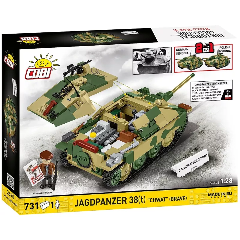 Cobi Blocks Jagdpanzer 38t Brave konstrukcinis rinkinys, 731 detalė