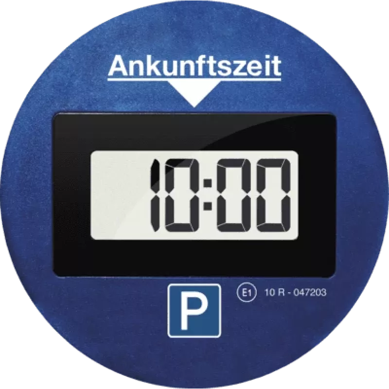 Elektroninis parkavimo diskas Needit Park Lite One — mėlynas, ABS/PMMA, CR‑2450 3 V, 100×100×18 mm