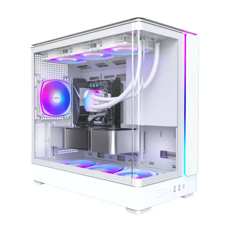 PC korpusas Montech KING 15 PRO White — Micro ATX / Mini-ITX, Midi Tower