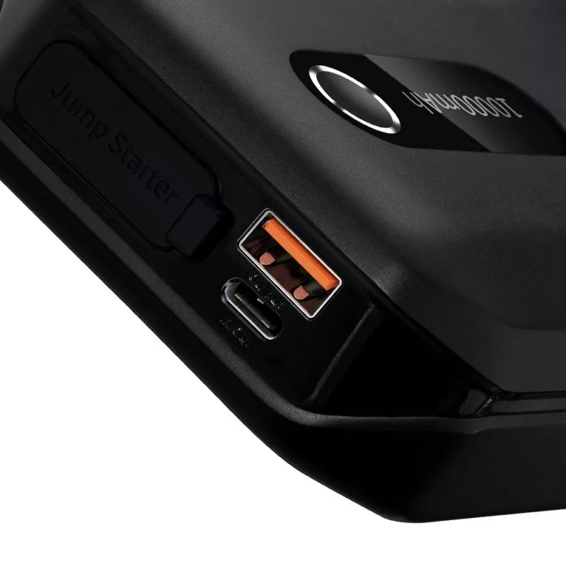 Išorinė baterija / starteris Baseus Pro+ automobilinis starteris, 12000 mAh, 1200 A, USB (juodas)