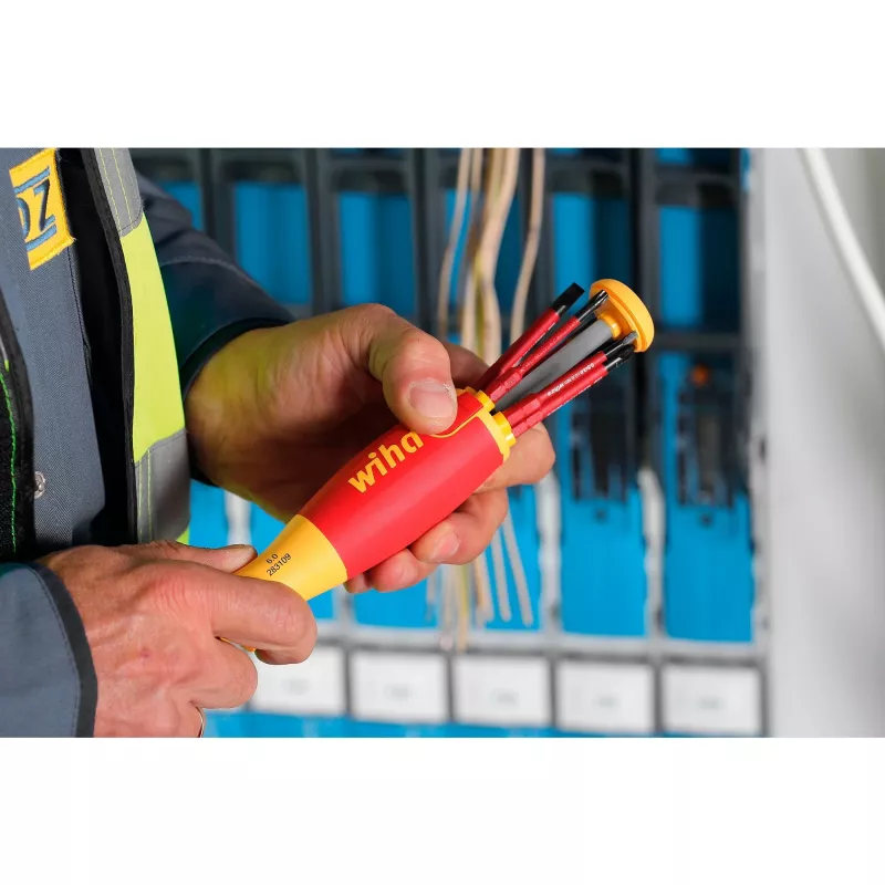 Atsuktuvų rinkinys wiha 41157 LiftUp electric, izoliuotas raudonas/geltonas, 7 vnt.