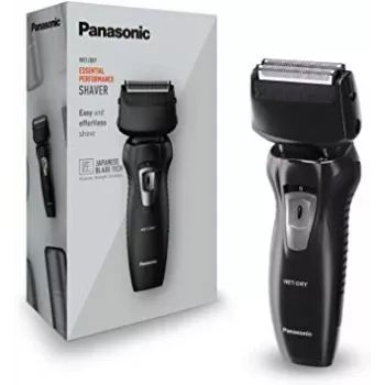 Panasonic ES-RW31 – 2 ašmenų maitinamas baterijomis folijos skutimosi aparatas, skirtas šlapiam ir sausam skutimuisi, juodas, 30 min veikimo laikas