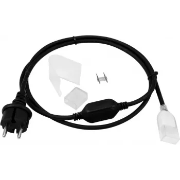EUROLITE LED Neon Flex 230V plonas laidas su kištuku, modelis 50499815 — lankstus LED neoninis juostinis šviestuvas, 230V maitinimo jungtis