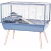 Narvelis ZOLUX Neolife 80 mėlynas smulkiems augintiniams 80×50×50 cm – metalas/plastikas, 9 mm tarpas tarp virbų