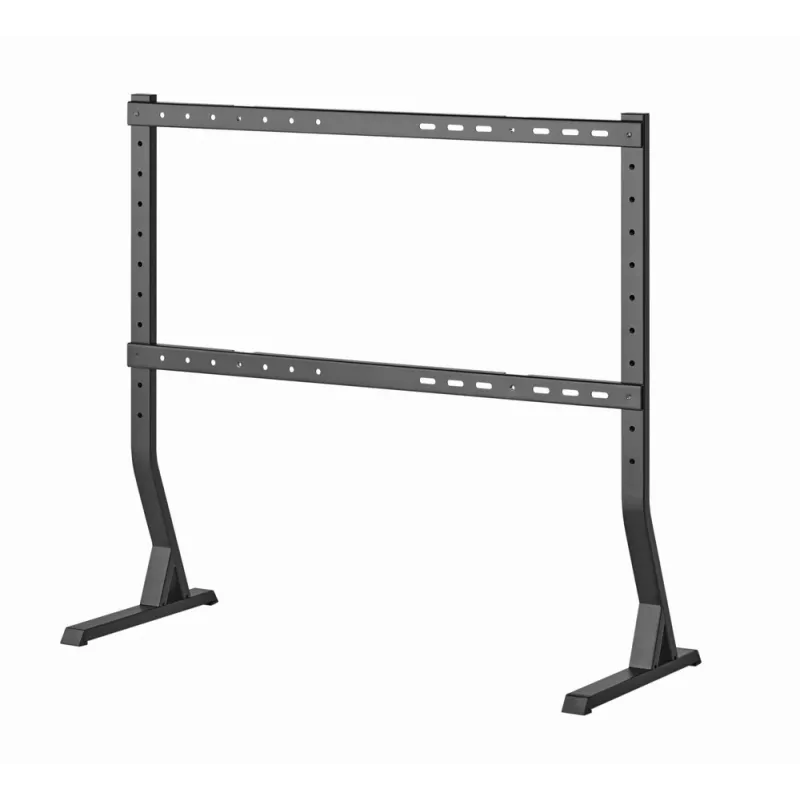 Grindinis TV stovas GEMBIRD TVS-D90F-01 45–90 colių televizoriams, plieninis, fiksuoto aukščio, VESA 200x200–800x400, maks. apkrova 60 kg, 970×800×525 mm