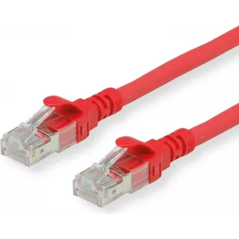 Roline - komutacinis kabelis - RJ-45 (V) į RJ-45 (V) - 2 m - SFTP, PiMF - CAT 6 - be halogenų, lietas, vytos gijos - raudonas