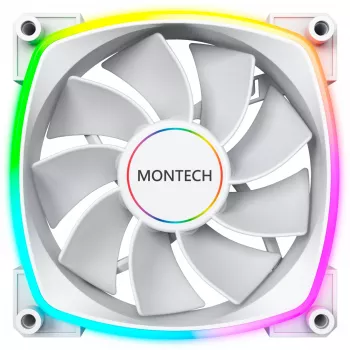 Montech RX140 PWM 140 mm ARGB korpuso ventiliatorius – baltas