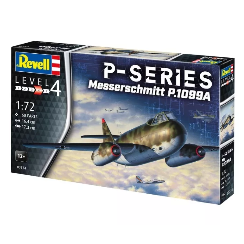 Plastikinis lėktuvo modelis REVELL Messerschmitt P.1099A-P-SER mastelis 1/72