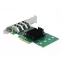DeLOCK PCI Express x4 kortelė su 4 išoriniais USB 3.0 Quad Channel - žemo profilio forma