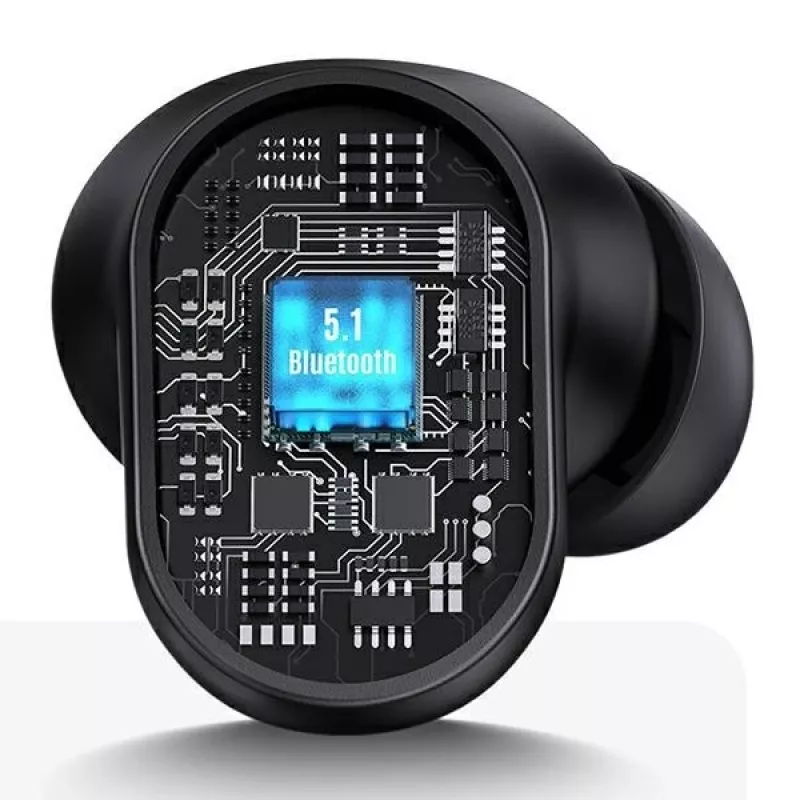 Belaidės TWS ausinės usams BH serija BHUBH03 Bluetooth 5.1, raudonos — įdedamos į ausis, įkrovimo dėklas