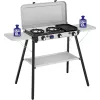 Camping Kitchen 2 Multi Cook Plus, dujinė viryklė Pilka, 2 kaitvietės 2x1,8 kW + kepimo plokštė 0,9 kW, modelis 2025