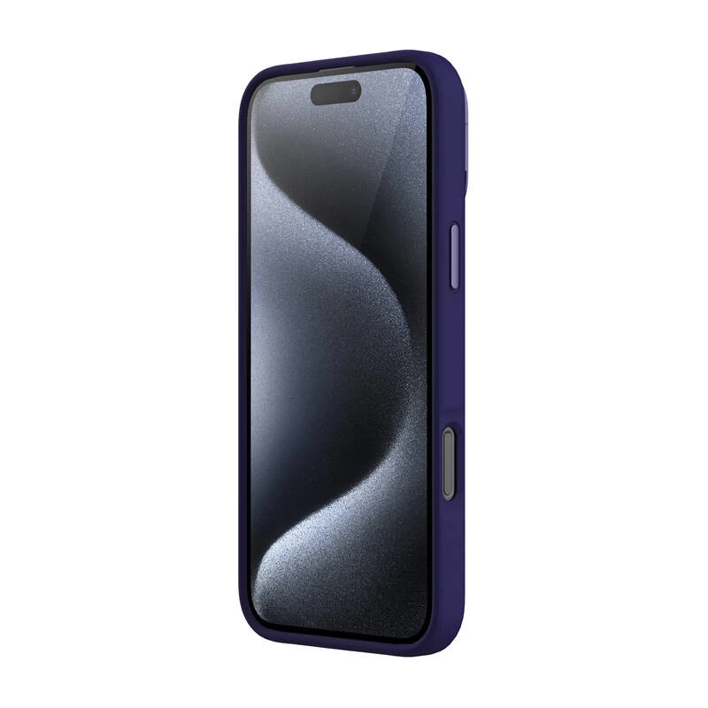 Telefono dėklas Nillkin LensWing Magnetic skirtas iPhone 16 Pro Max — violetinė, magnetinis tvirtinimas, tikslūs išpjovimai