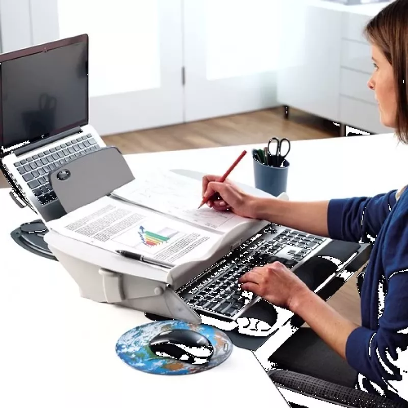 Fellowes Easy Glide rašymo/dokumento nuožulnumas - dokumentų laikiklis - pilka, juoda (8210001)
