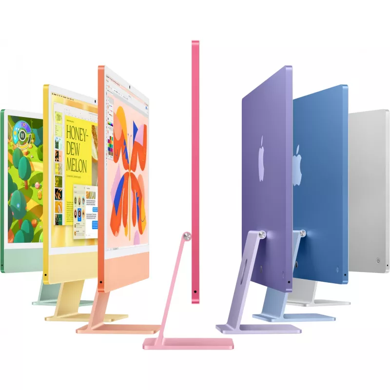 APPLE iMac Z1EH 59,62cm 23,5Zoll standard glass M4 10C CPU/10C GPU/16C N.E. 16GB 1TB SSD Gbit Eth MM MaKey TID DE Sidabrinis (Z1EH-MWUU3D/A-07BRXG)