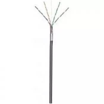 Wentronic goobay - Birús kabelis - 100,0 m - Folija dengtas neekranuotas vytos poros (F/UTP) - CAT 5e - lauko, apvalus, patikimas - Juodas (57294)