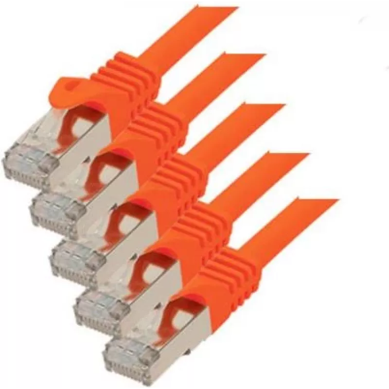 Tinklo kabelis S/CONN Cat. 7 S/FTP 0,25 m oranžinis