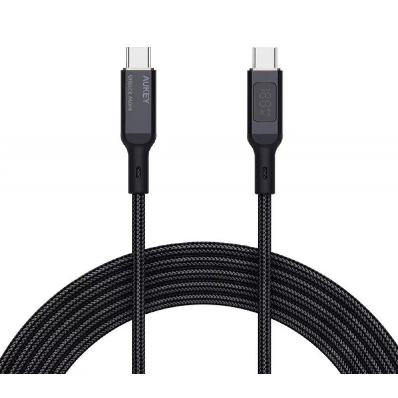 AUKEY CB-MCC102 USB laidas 1,8 m USB C juodas 480 Gbit/s