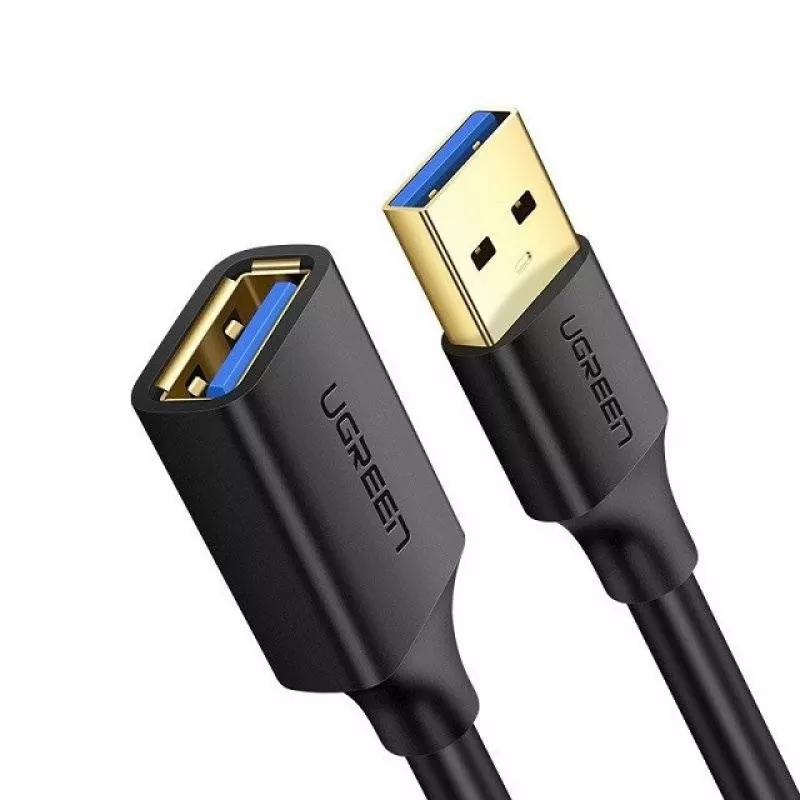 Ugreen ilginamojo kabelio adapteris USB 3.0 (moteriška) į USB 3.0 (vyriška) 2 m (juodas)