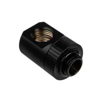 Adapterio jungtis EK Water Blocks žalvaris juoda 28 mm aukštis 2,3 cm skersmuo