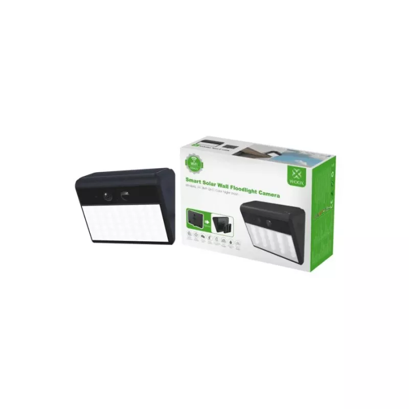 WOOX R8422 Smart Solar Wall Floodlight Camera, 1/2.7 3MP, UHD 2K, Motion & Sound Detect, IP67