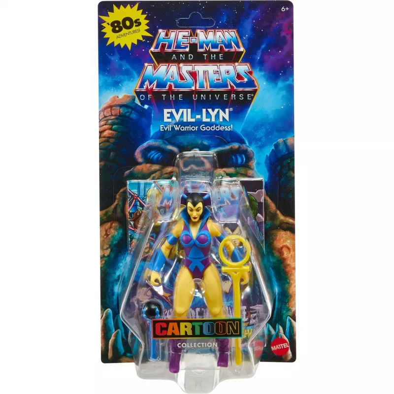 Lankstoma žaislinė figūrėlė MATTEL Masters of the Universe Origins Evil-Lyn – kolekcinė veiksmo figūrėlė, lankstomos jungtys